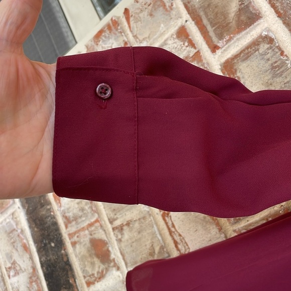Apt. 9 Women's Burgundy Blouse - Picture 2 of 12